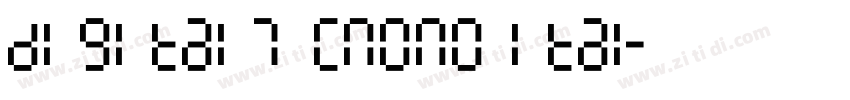 Digital 7 (Mono Ital字体转换